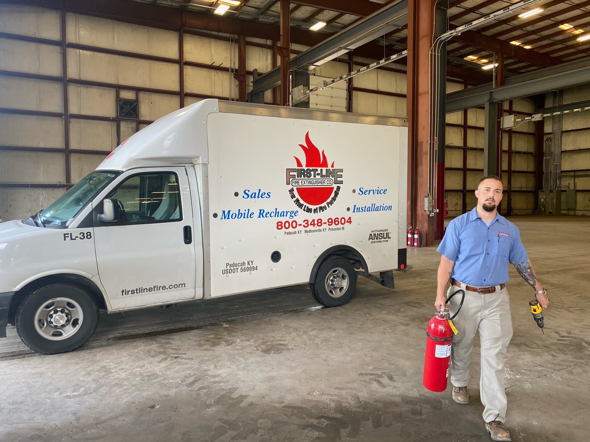 First-Line service truck — we come to you